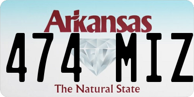 AR license plate 474MIZ