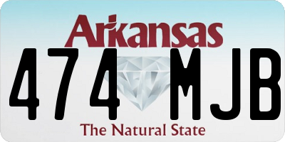 AR license plate 474MJB