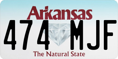 AR license plate 474MJF