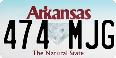 AR license plate 474MJG