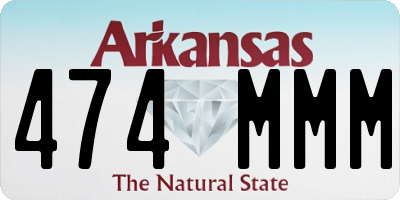 AR license plate 474MMM