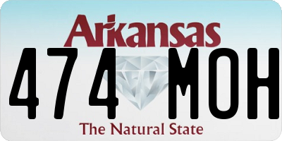 AR license plate 474MOH