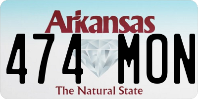 AR license plate 474MON