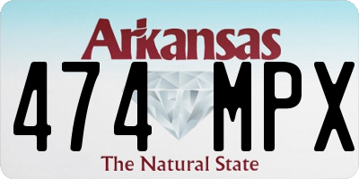 AR license plate 474MPX