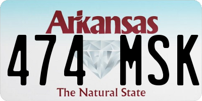 AR license plate 474MSK