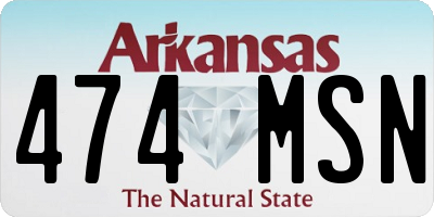 AR license plate 474MSN