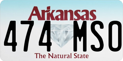 AR license plate 474MSO