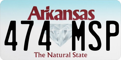 AR license plate 474MSP