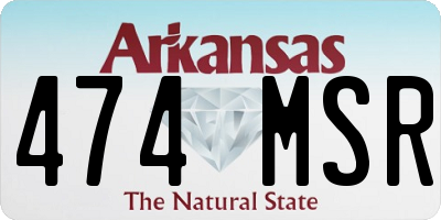 AR license plate 474MSR