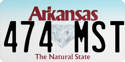 AR license plate 474MST