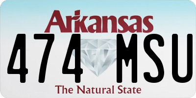 AR license plate 474MSU