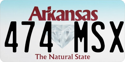 AR license plate 474MSX
