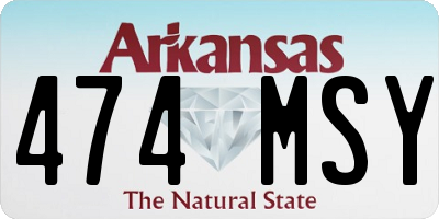 AR license plate 474MSY