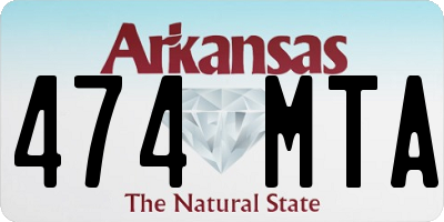 AR license plate 474MTA