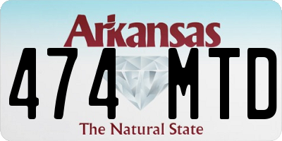 AR license plate 474MTD