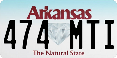 AR license plate 474MTI