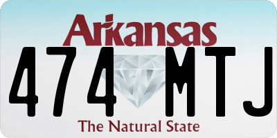 AR license plate 474MTJ