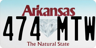 AR license plate 474MTW