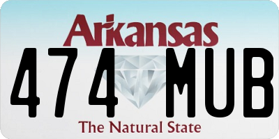 AR license plate 474MUB