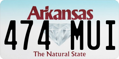AR license plate 474MUI