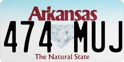 AR license plate 474MUJ