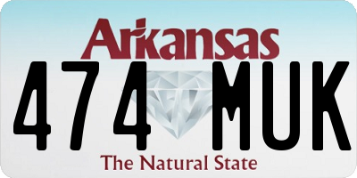 AR license plate 474MUK