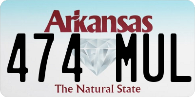 AR license plate 474MUL