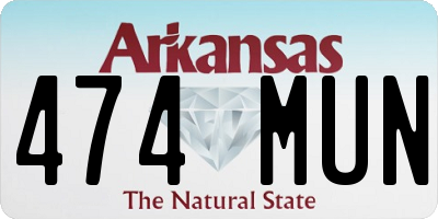 AR license plate 474MUN