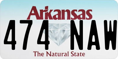 AR license plate 474NAW