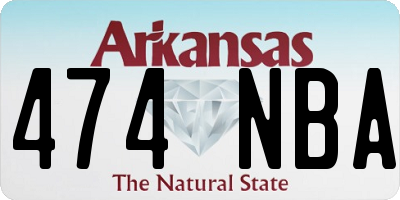 AR license plate 474NBA