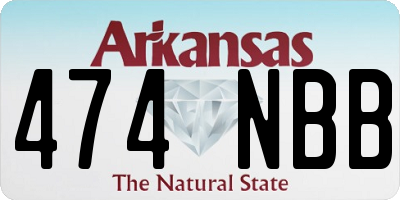 AR license plate 474NBB
