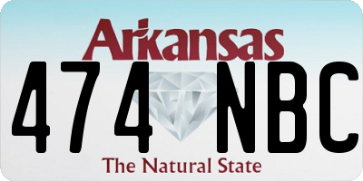 AR license plate 474NBC