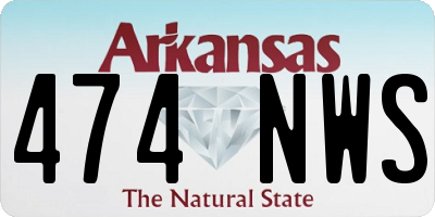 AR license plate 474NWS