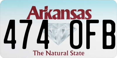 AR license plate 474OFB
