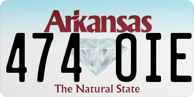 AR license plate 474OIE