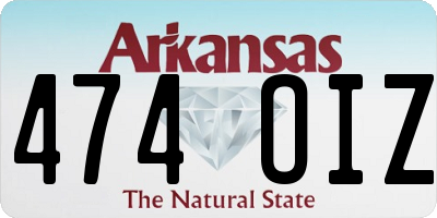 AR license plate 474OIZ