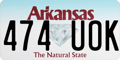 AR license plate 474UOK