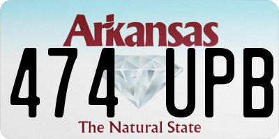 AR license plate 474UPB