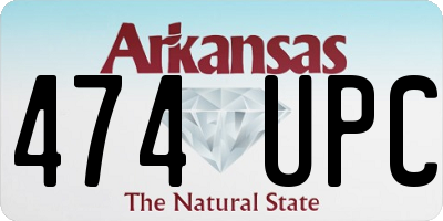 AR license plate 474UPC