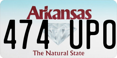 AR license plate 474UPO