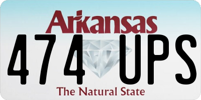 AR license plate 474UPS