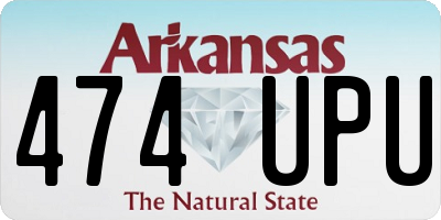 AR license plate 474UPU