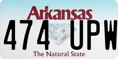 AR license plate 474UPW