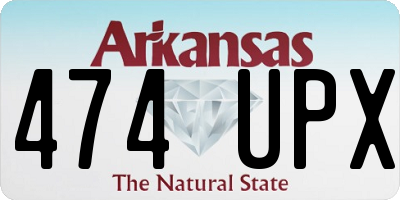 AR license plate 474UPX