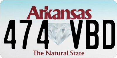 AR license plate 474VBD