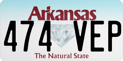 AR license plate 474VEP