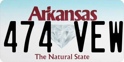 AR license plate 474VEW