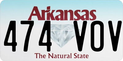 AR license plate 474VOV