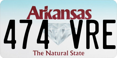 AR license plate 474VRE