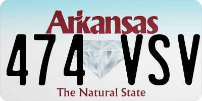 AR license plate 474VSV